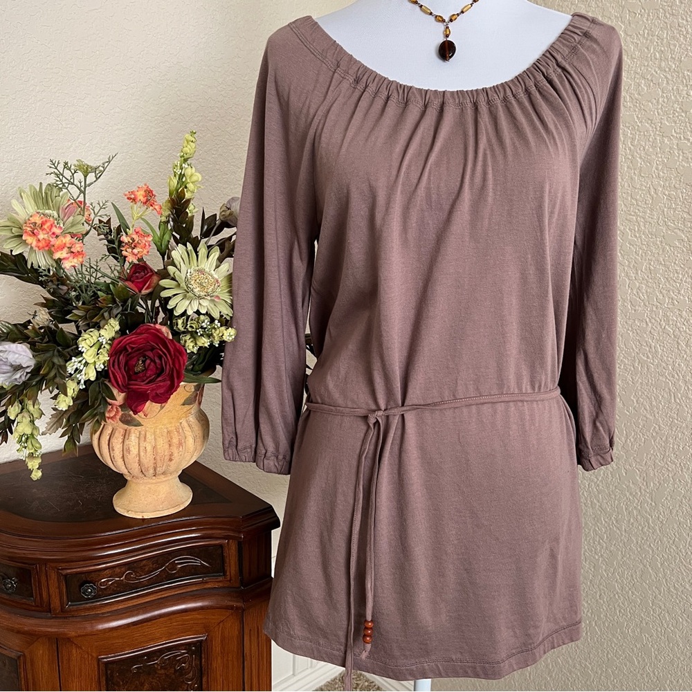 NWOT Vintage Off the Shoulder Tunic with Belt